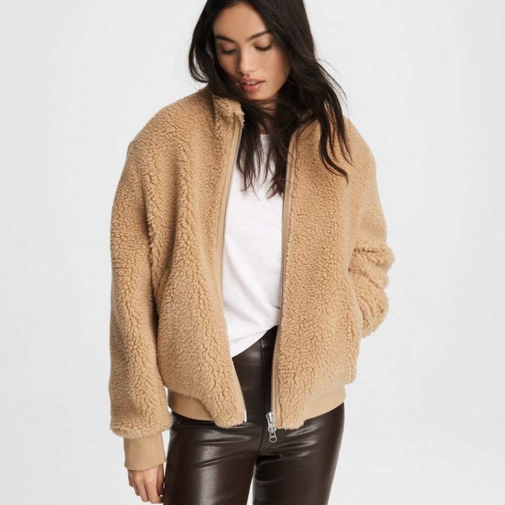 Rag & Bone Jude Sherpa Cropped Jacket XS